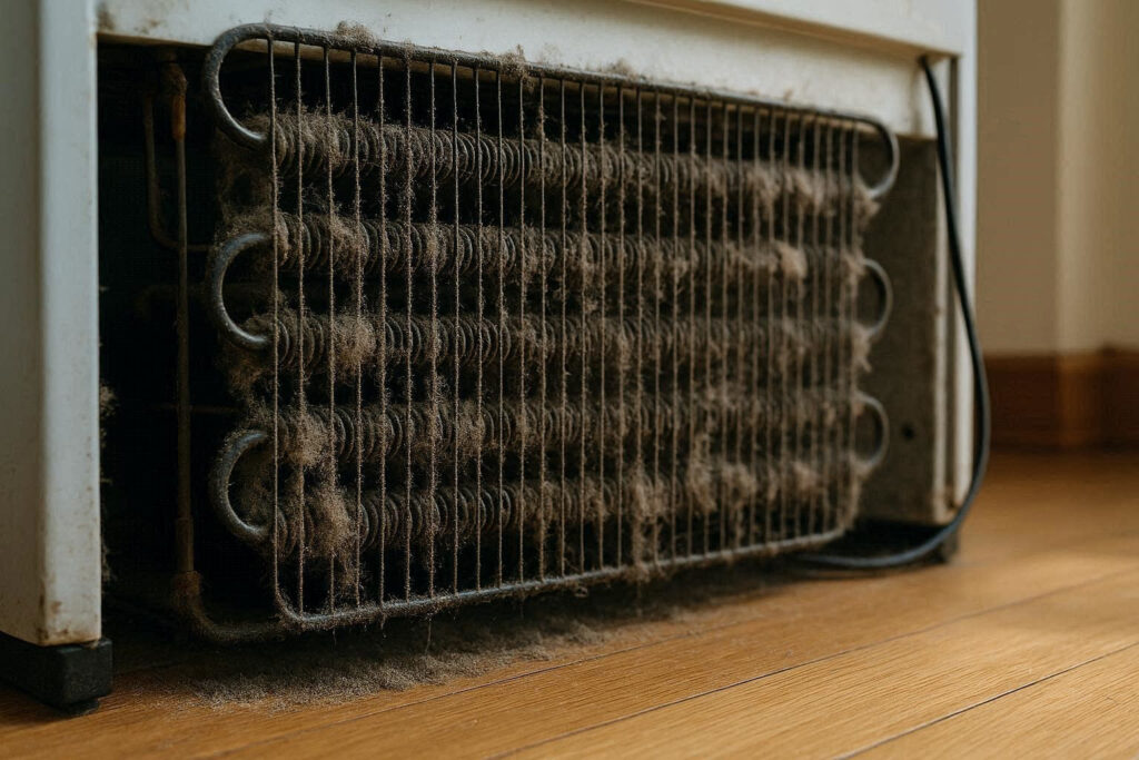 Why Is My Refrigerator Not Cooling? 3 dirty condenser coils refrigerator