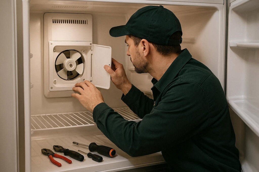 Why Is My Refrigerator Not Cooling? 4 evaporator fan motor repair