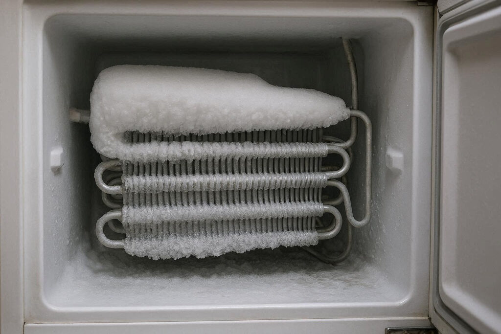 Why Is My Refrigerator Not Cooling? 7 freezer ice buildup defrost issue